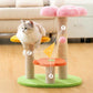 Flower Paradise Plush Cat Tree Scratching Post