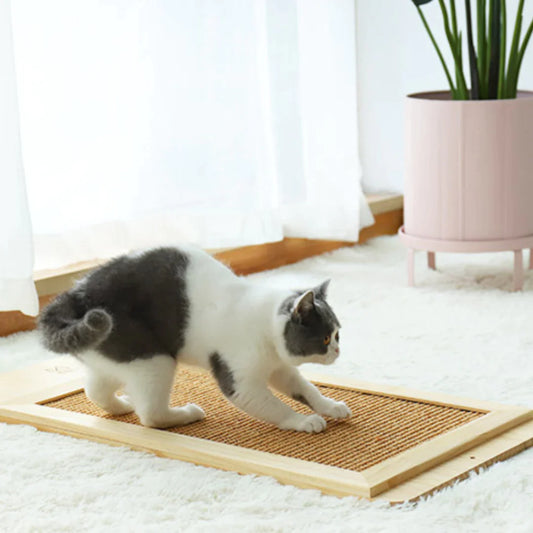 Mounted cat scratching post